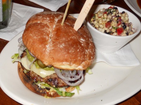 Baja California Burger with Sweet Corn Salad Baja California Burger with Sweet Corn Salad