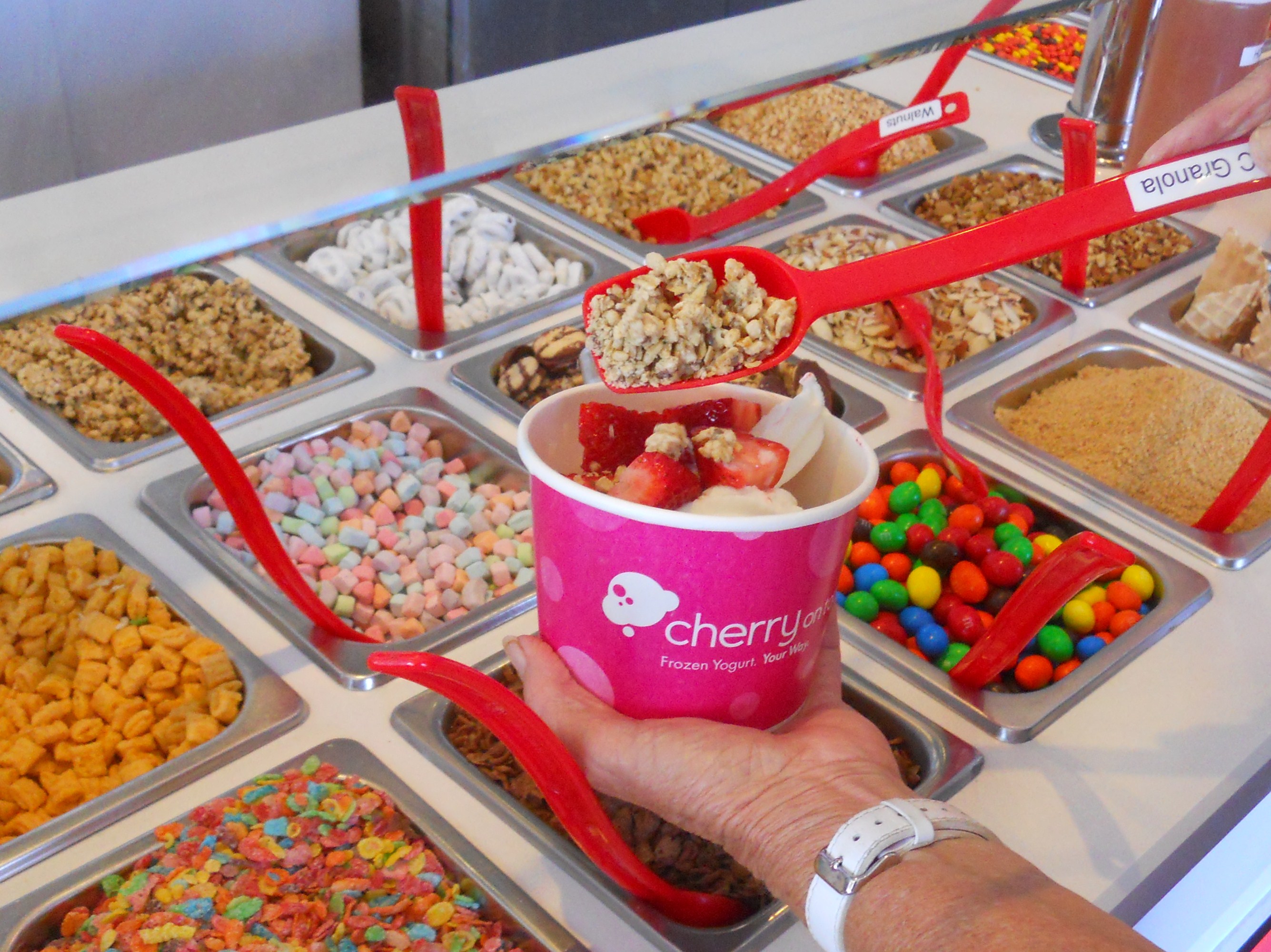 Cherry on top yogurt outlet