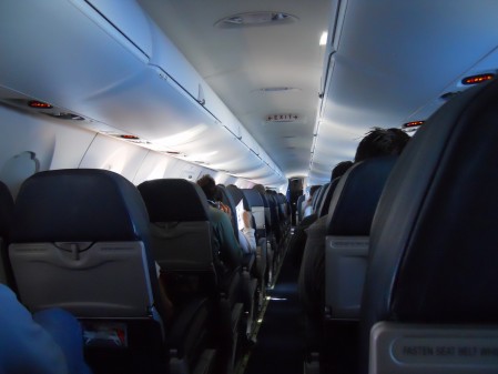 Sat in the very last row.