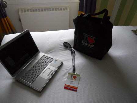 Just got to room.