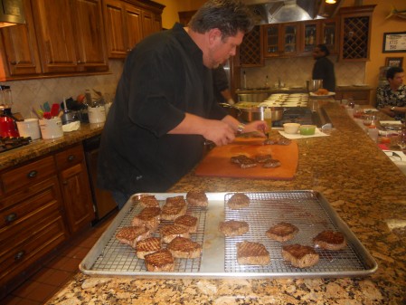 Chef Sevaly cookin' and talkin'