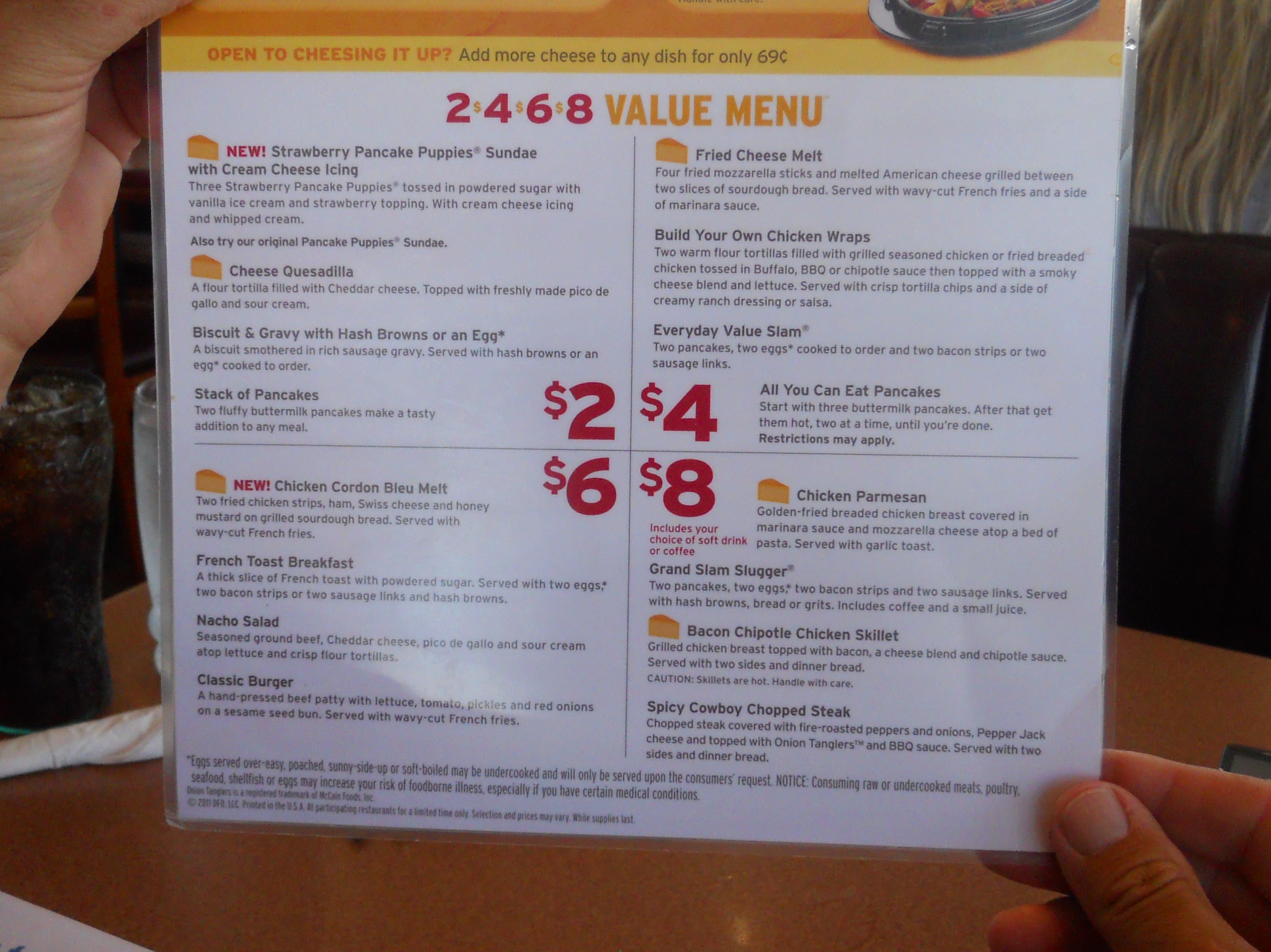 Denny's 2010 Holiday Slam Menu