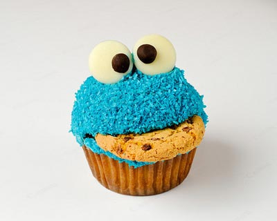 Cookie Monster Cupcake