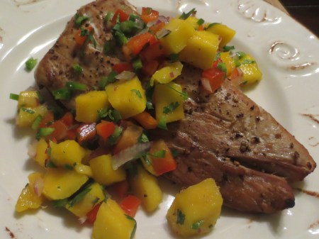 Yellowtail with Mango Salsa