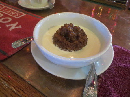 Sticky Toffee Pudding in Heavy Cream